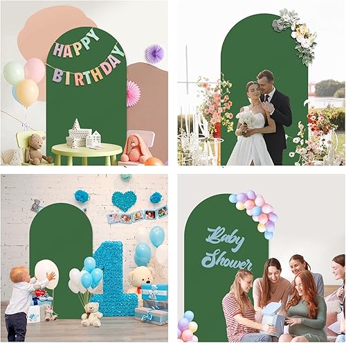Miniatura 6 de Cubierta de fondo de arco de 7.2 pies, fondo de soporte de arco de elastano, cubierta de fondo de pared redonda ajustada, tela elástica para boda,