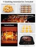 Nuwave Brio Air Fryer Oven, 15.5Qt X-Large Family Size, Powerful 1800W, SS Rotisserie Basket & Skewer-Kit, Reversible Ultra Non-Stick Grill/Griddle Plate, Integrated Smart Thermometer, Black — image 6