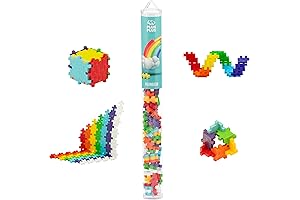 70-Piece Rainbow Mix Plus Plus Building Blocks