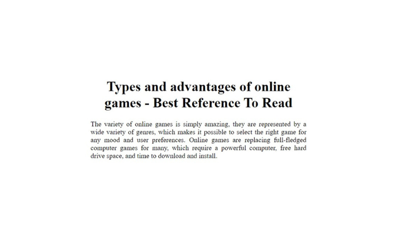 Types and advantages of online games - Best Reference To Read - App on ...
