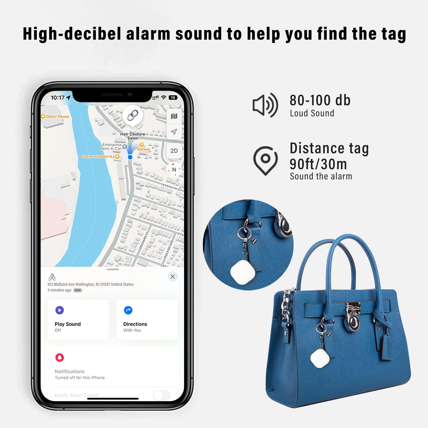 micflip key finder bluetooth tracker with key chain for keys pet wallets or backpacks and tablets ios only no monthly fee compatible with apple f