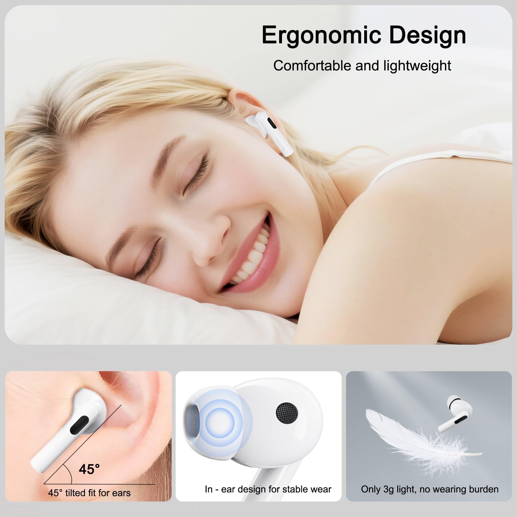 Auriculares Inalámbricos Con Bluetooth 5.3 Con Sonido Estéreo De 35 Horas De Reproducción