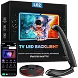 TV LED Backlight, 14.7ft LED Lights for 55-65 Inch TVs, Smart App Control TV Lights That Change with TV, USB-C Powered, RGB LED Strip Lighting Sync to Screen