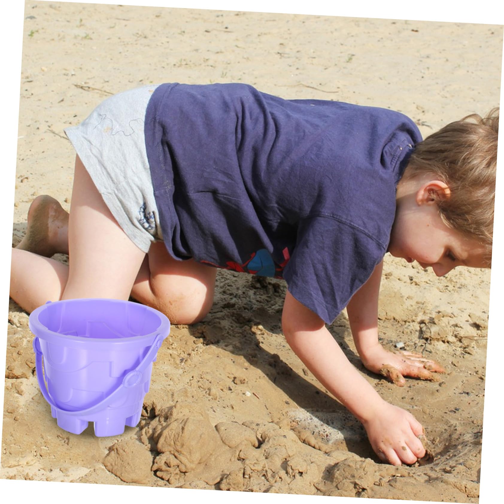 Secchiello Mare Bimbo Plastico 5 Pezzi Mini Bucket Toys Atmosfera Estiva | Design Creativo Leggero, per Spiaggia e Sabbia, Set per Ragazzo Ragazza, Gioco Pratico Colore Casuale