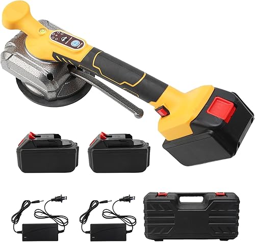 Herramienta de vibración de azulejos, máquina de nivelación de vibración de azulejos con 5 velocidades ajustables y 2 baterías de 4000 mAh, máquina