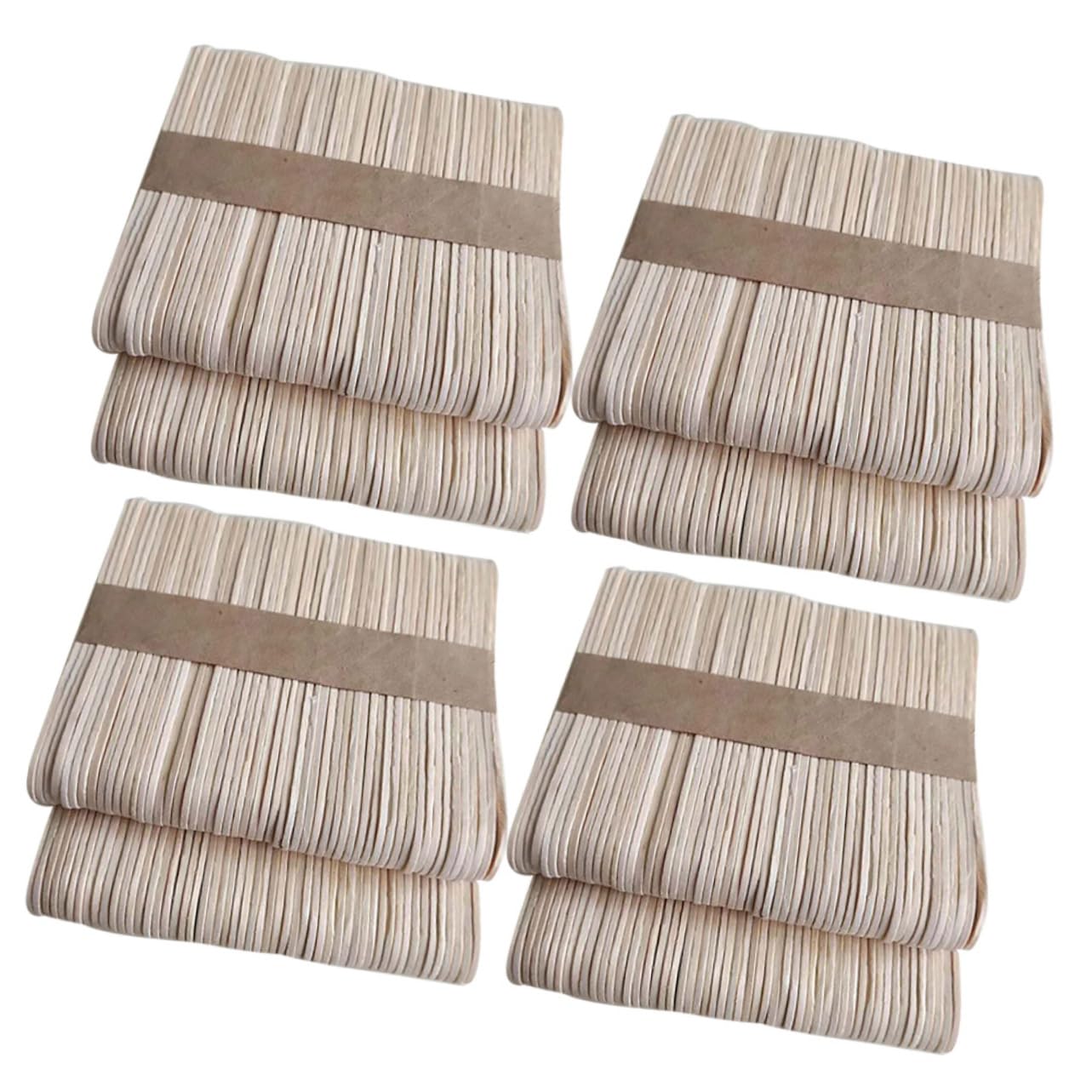 DOITOOL 400pcs Natural Colored Wood Craft Sticks for DIY Crafts Smooth Ice Cream Sticks for Classroom Projects for Parties and Group Activities