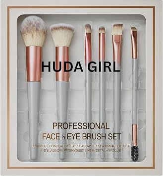 6 Pcs Makeup Brush Set for Women & Girls, Soft Bristles for Foundation, Blush, Powder & Eyeshadow, Travel Friendly Multicolor Women Gift Kit