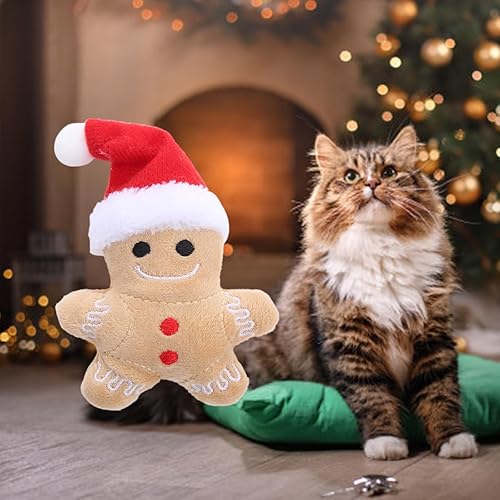 Miniatura 8 de 2lots Interactively Christmas Cats Toy Bites Entertainment for Chewing and Grasping Festives Cats Plaything