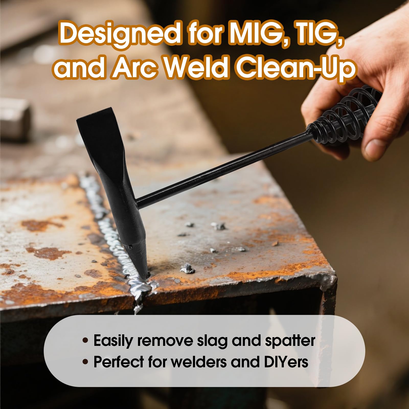 Welding Chipping Hammer & Wire Brush Set -4