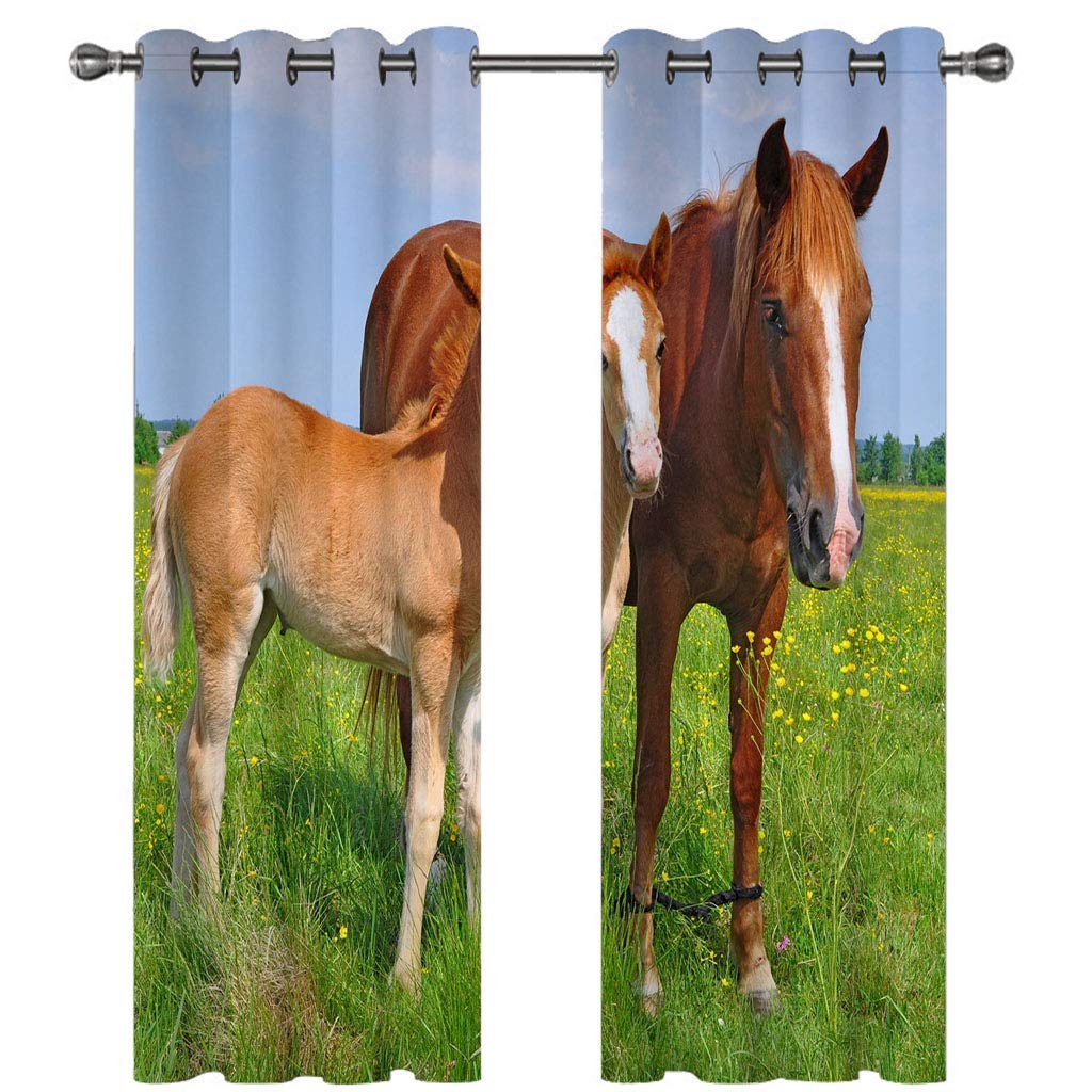 Rideaux acoustiques 3D cheval pour créer un cocon de fraîcheur dans la chambre d'enfant