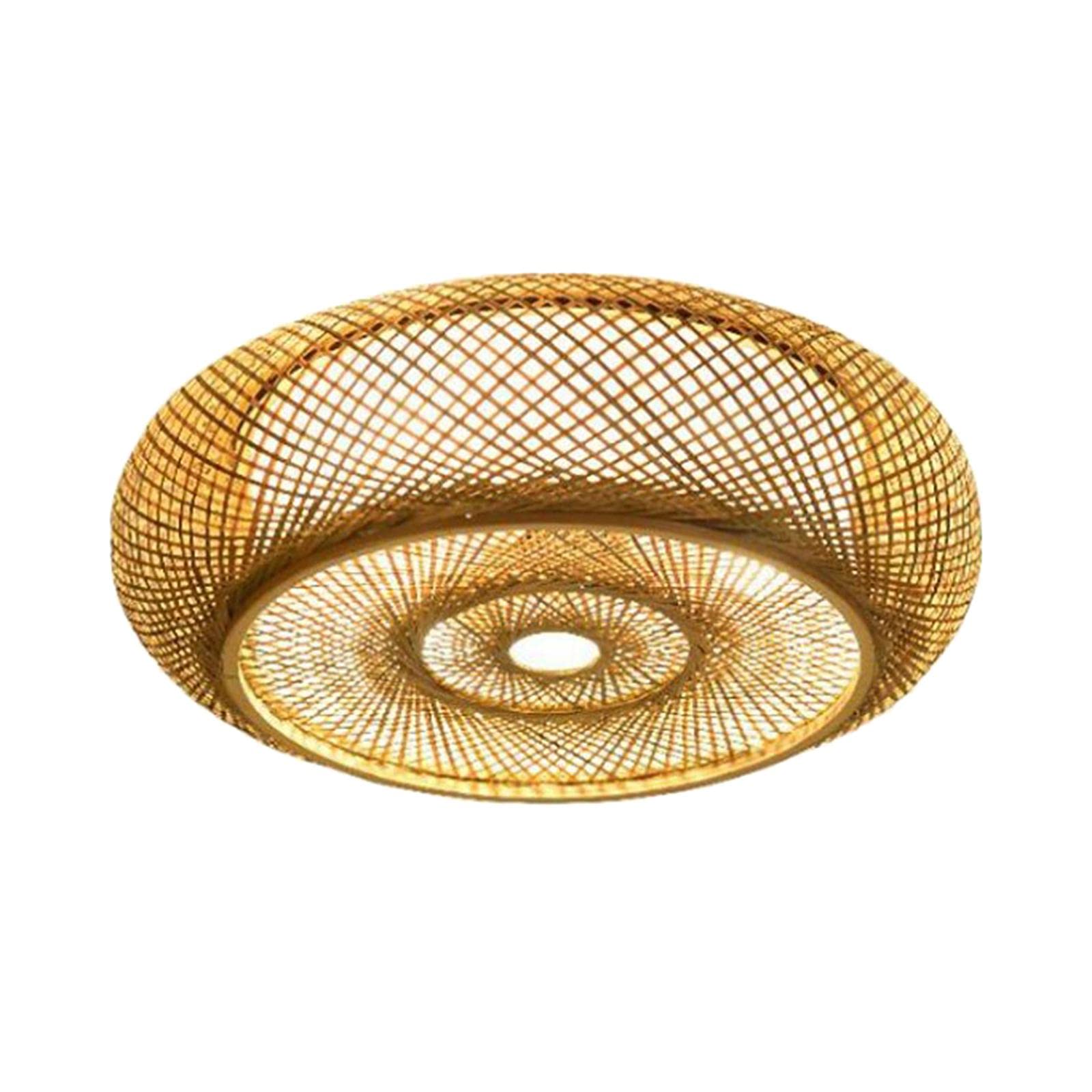 Enakshi® Rattan Woven Lampshade Aisle Ceiling Lamp Light Shade Decorative 50x14cm|Home & Garden | Lamps, Lighting & Ceiling Fans | Lamp Shades-image-36