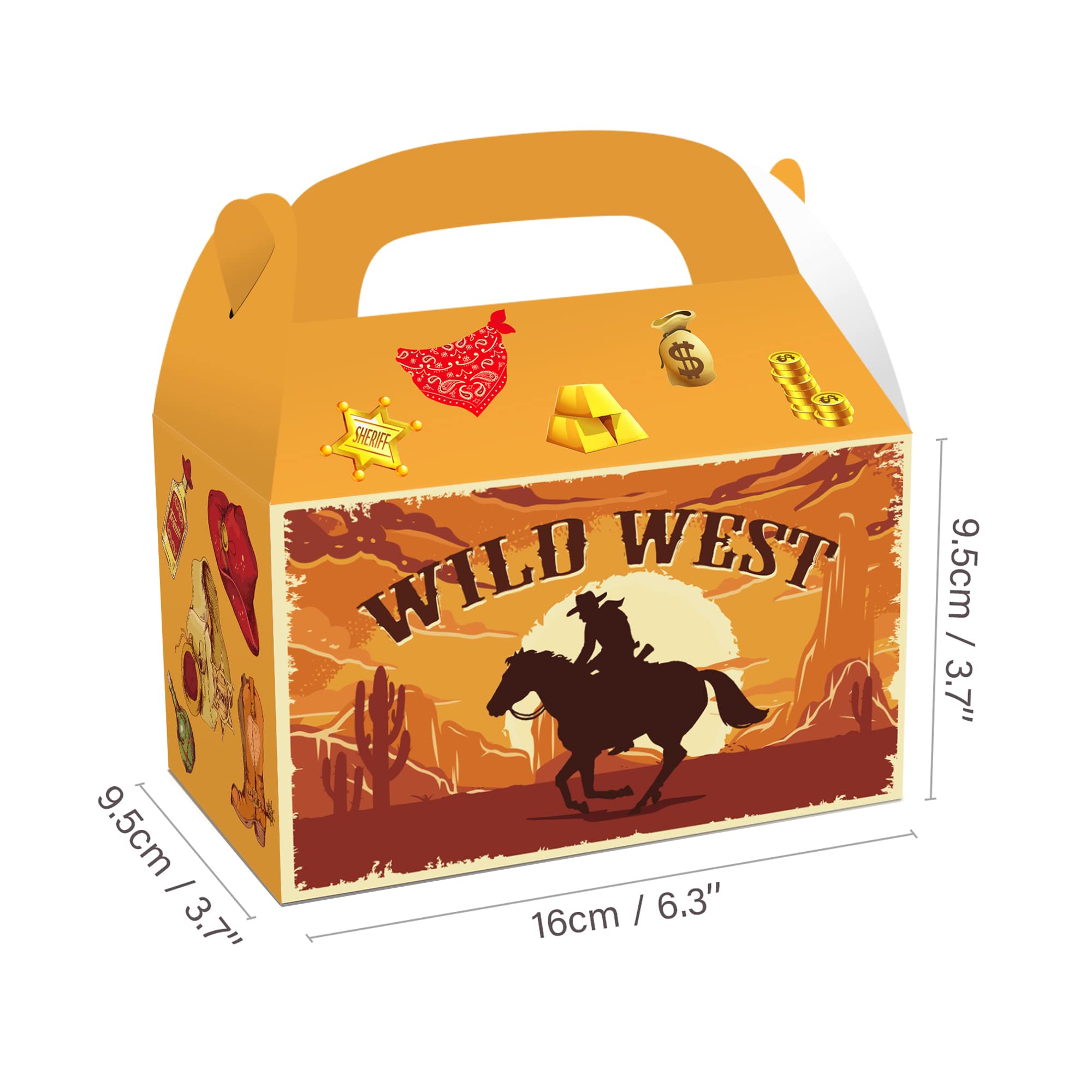 Whaline Western Cowboy Cupcake Liner – 300 Stück, Wild-West-Motive, 5,1 X 3,1 Cm