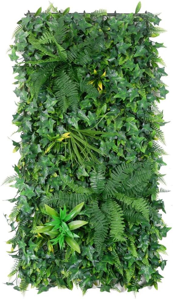 Photo 1 of  Faux Ivy Wall Panels, Artificial Grass Wall Panels,Perfect for Indoor and Outdoor Decor (Zen Leaf?20“*40”?, 5 Pack) 
