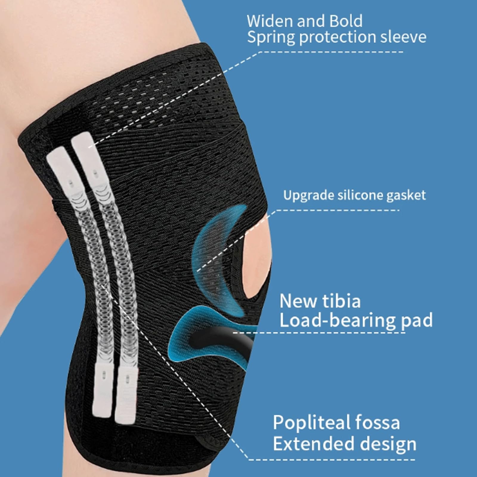 Genouillères de Sport 2 pièces, attelle de Protection pour Volley-Ball, genouillères élastiques pressurisées, Protection des articulations Contre l'arthrite, équipement de Fitness Genouillère