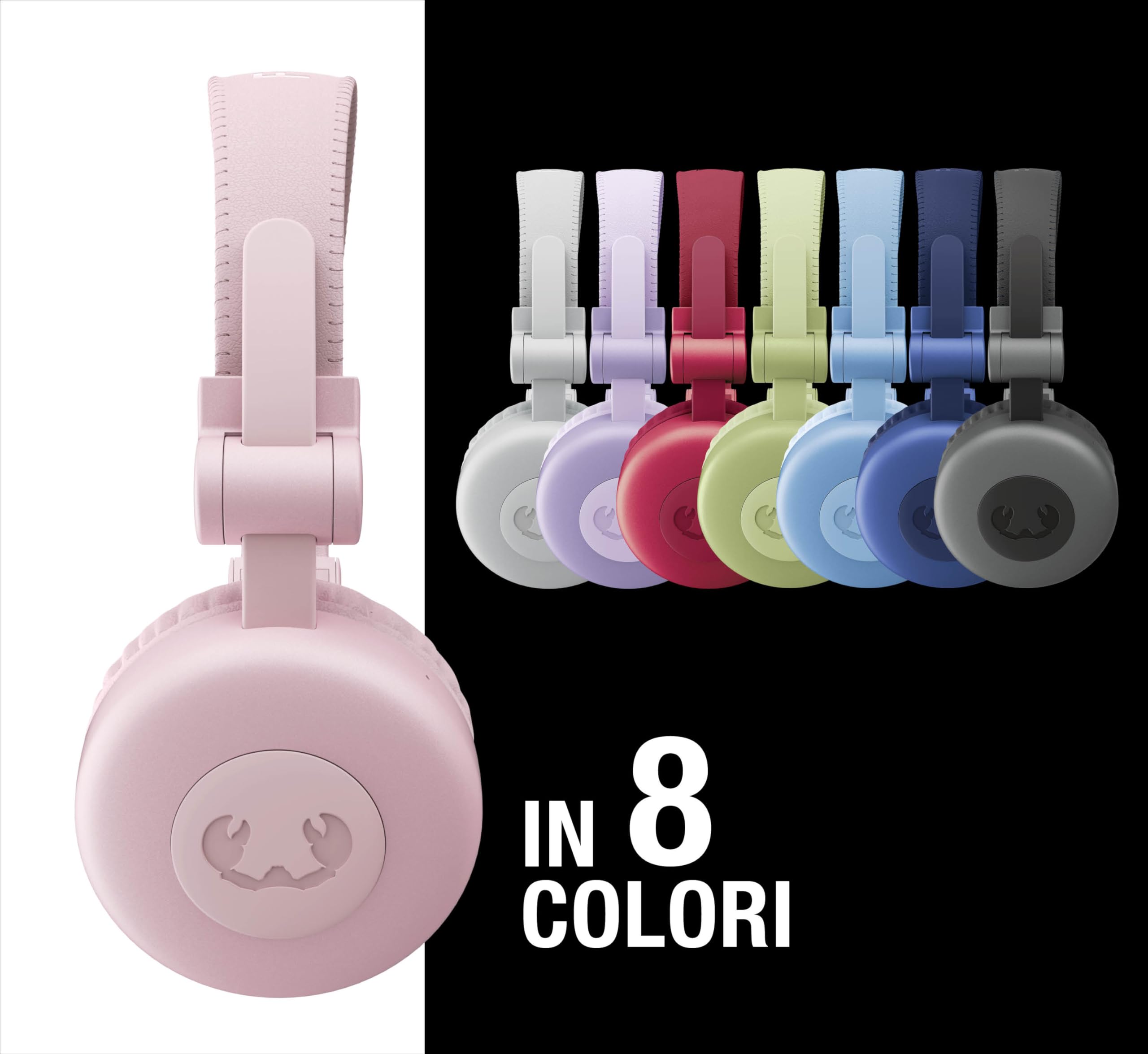 Fresh 'n Rebel Code Core, cuffie Bluetooth on-ear senza fili, 30 ore di riproduzione con microfono e assistente vocale, controllo volume e tasti riproduzione/pausa, pieghevole (Rosa Pastello)