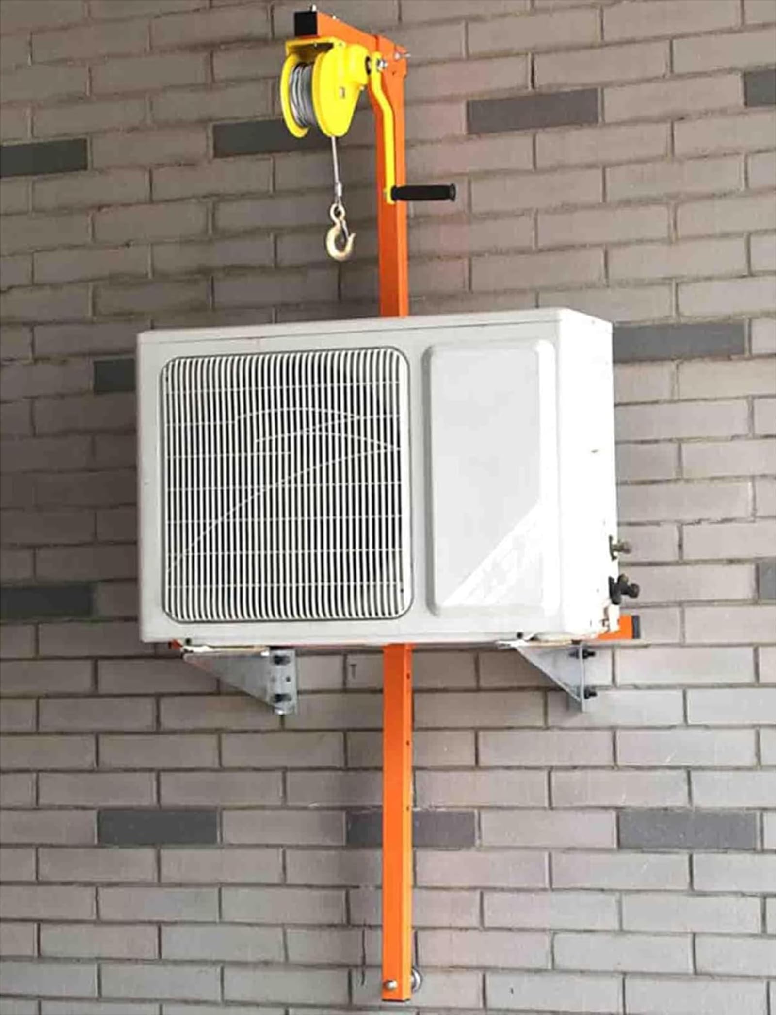 Outil De Levage Climatisation 150kg Treuil Manuel Structure Acier Support Installation Unité Extérieure Réglable Système De Levage Professionnel HVAC 150KG 10M