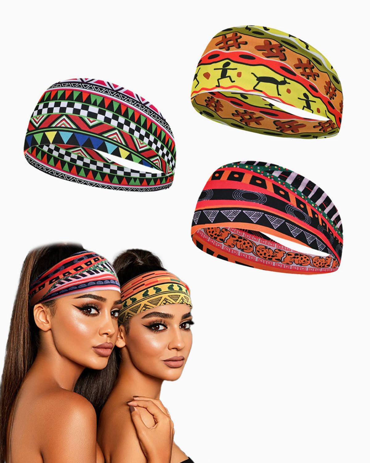 ZAMXHUG Mode-Stirnbänder für Frauen - 3 pcs Stirnband Damen