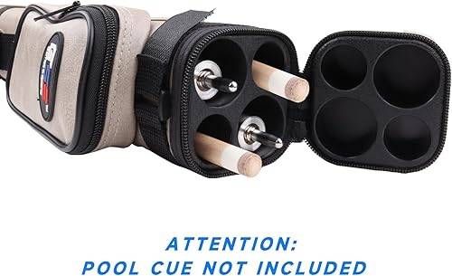 Miniatura 6 de GSE Games & Sports Expert Estuche de transporte para taco de billar duro de lujo 2x2, estuche para taco de billar, accesorios de billar (varios