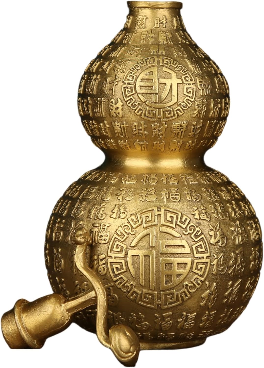 JITUIHOM 开盖开口铜葫芦 Gourd Pure Copper 摆件 Living Room Dining Desk Decorations 平安百福大号家居摆件 Living Room Dining Desk Decorations 佛具工艺品 Luck Wealth Feng Shui Decor 416