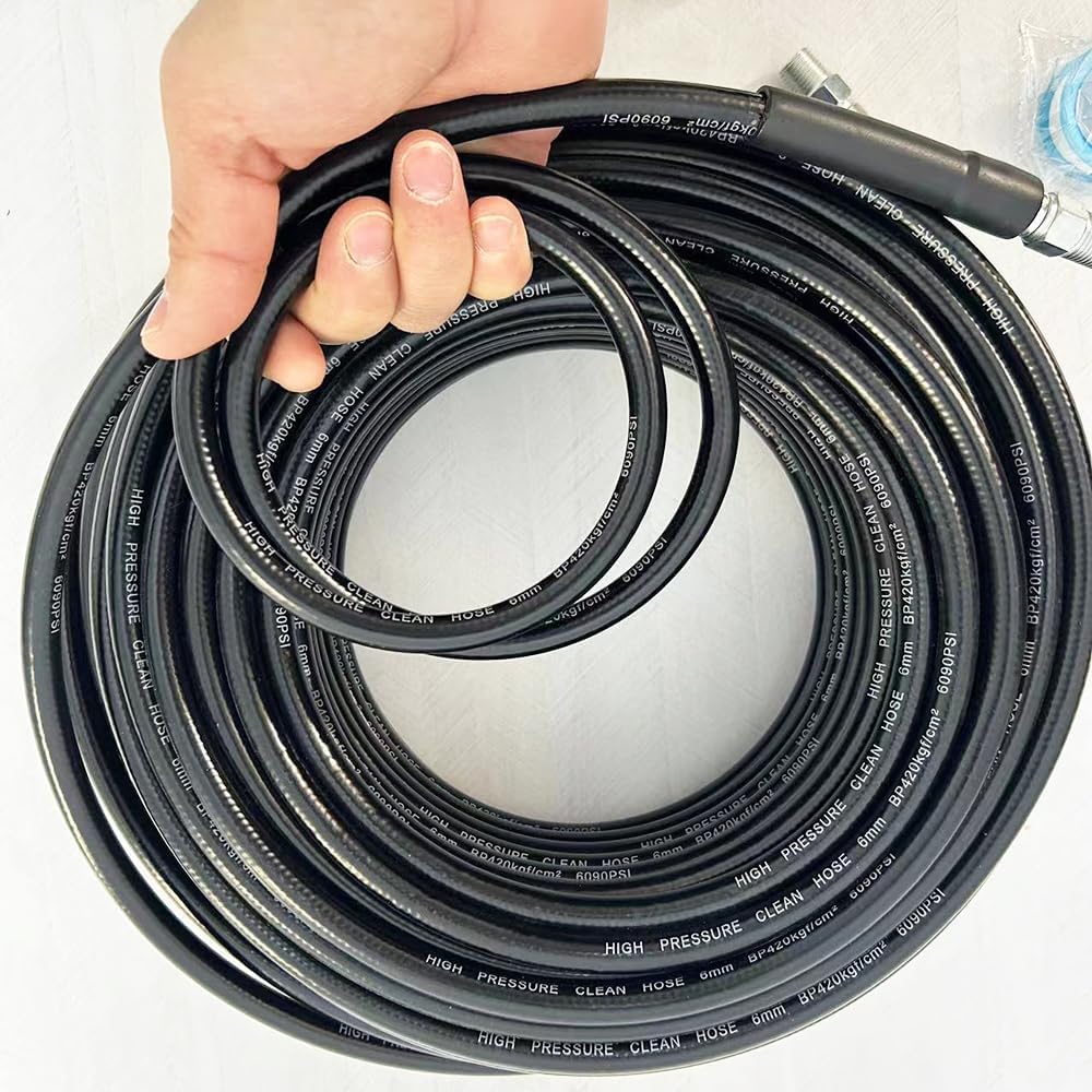 Generic 2~40M Sewage Pipe Unblocker Sinks Washing Nozzle Hose Cord High Pressure Hose Sewer Drainage Hose For Karcher pressure washer (A,8M)