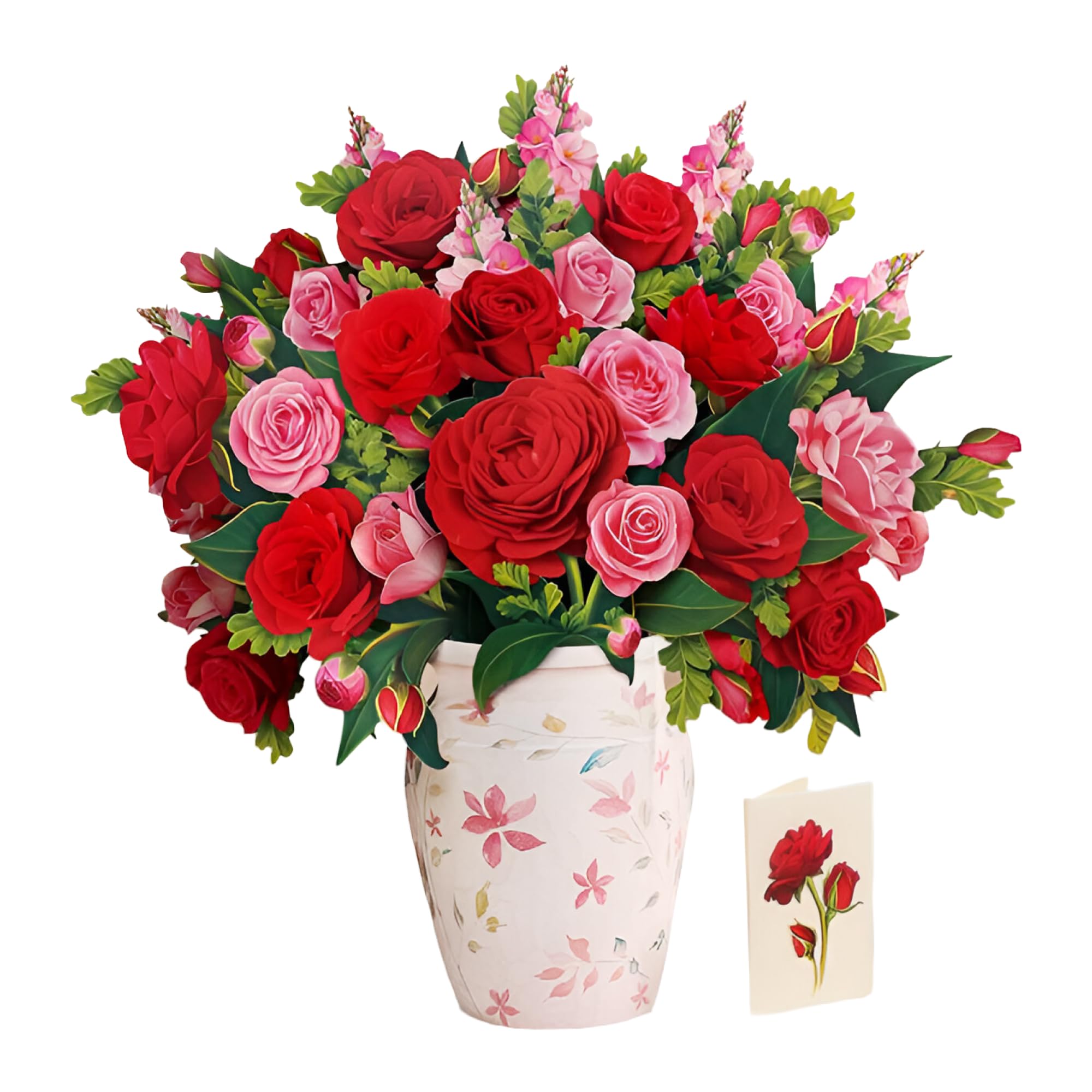 Freshcut Paper Grande Blooming Roses 20.5 Inch Life-Sized 3D Pop Up Cards – Anniversary, Valentine's Day, Mothers Day, Thank You, Gifts for Mom and