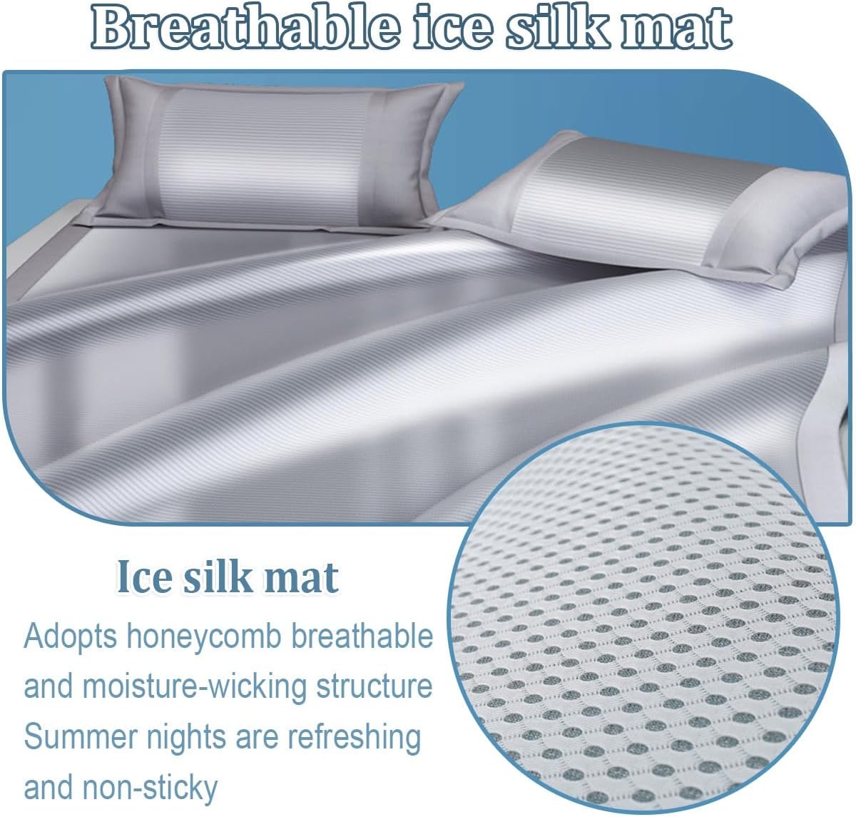 Summer Sleeping Mat, Breathable Carbonized Summer Rattan Sleeping Mat, Foldable Cooling Mattress Topper Pad, Breathable Smooth Wear Bed Sheet, Cool Pad|Bedroom Essentialfor(Color C,150x200cm)
