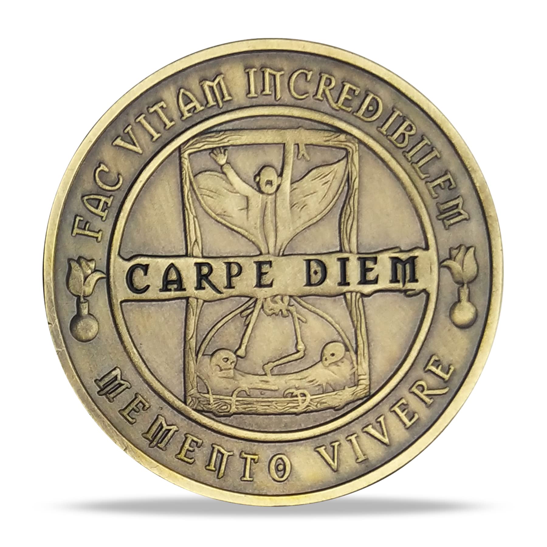 Amazon.com: AtSKnSK Memento Mori Carpe Diem Remind Coin : Clothing, Shoes &  Jewelry