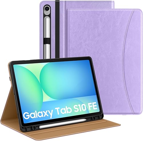 Miniatura 9 de MoKo Funda para Samsug Galaxy Tab S10 Lite/S10 FE 2025/S9 FE 10.9 pulgadas/S9 11 pulgadas 2023 con soporte para bolígrafo S, cubierta protectora