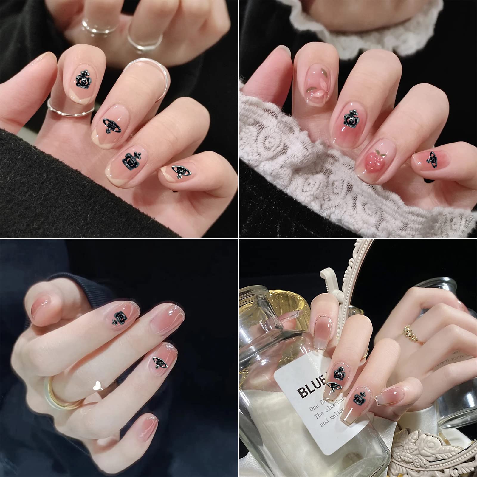 Amazon.co.jp: NOBONU ネイルパーツ クラウン 立体 3D ネイルストーン