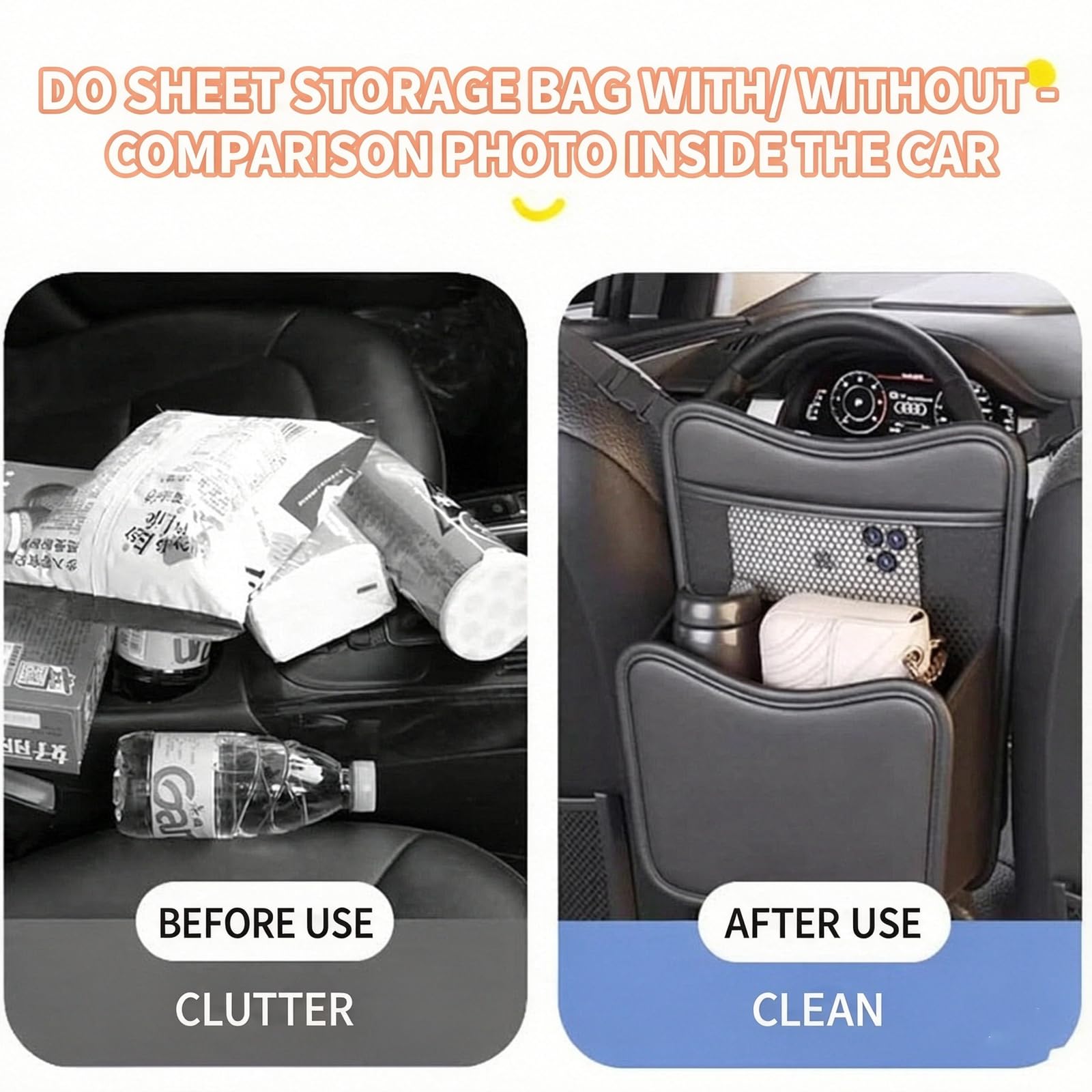 Generisch Auto-Organizer Zwischen für Opel Corsa, Leder Aufbewahrungstasche Handtaschenhalter Staufach für Spielzeug Snacks Getränke, Ideales Reisezubehör