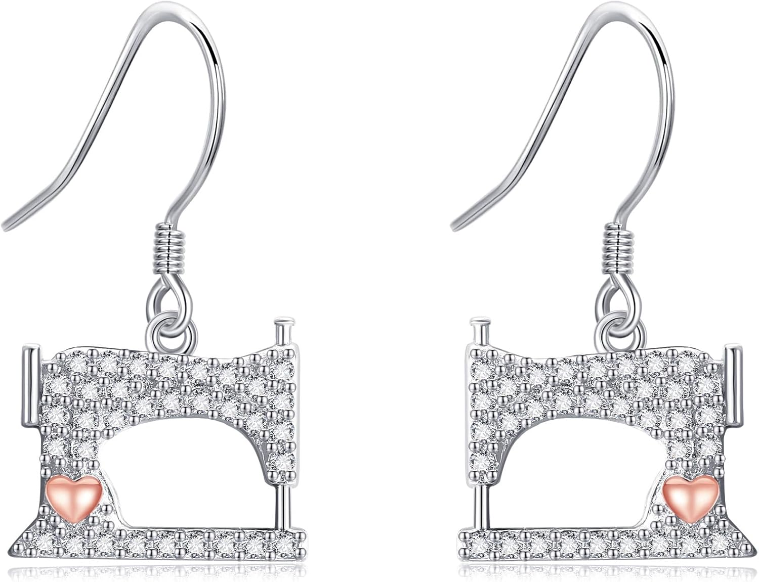 YAFEINI Gifts for Quilters Sterling Silver Sewing Machine Earrings Sew Tools Jewelry for Women Sewer Quilter Seamstress Gifts