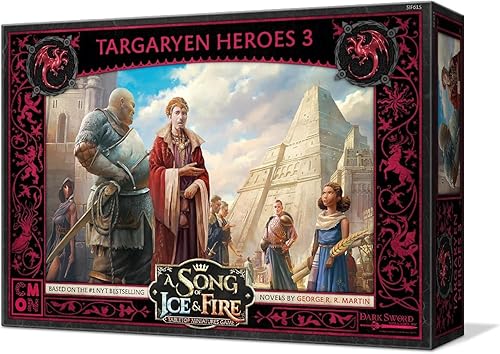 Miniatura 2 de CMON Juego de caja de mesa en miniatura de Targaryen Heroes III de Canción de Hielo y Fuego, líder de héroes legendarios en batalla, juego de