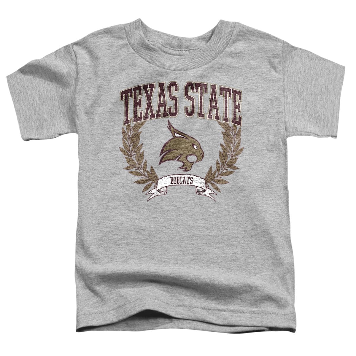 LOGOVISION Texas State University Laurels Dark Kids T Shirt (3) for Toddler Boys and Girls, Athletic Heather