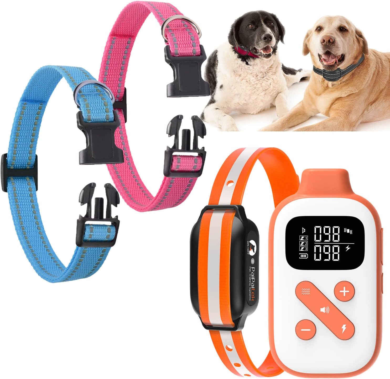 Shock Collar Bark Remote GROOVYPETS 550-Yard Auto Anti-Bark Remote