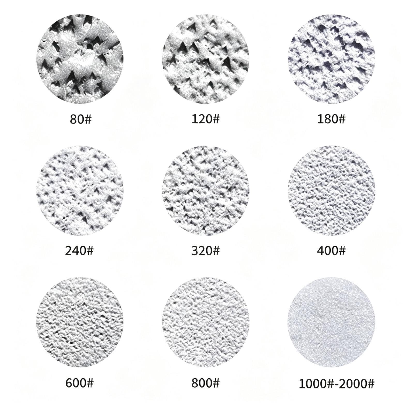 100 pièces Disques Abrasifs, grains 220# Grain Taille de 125mm Idéal