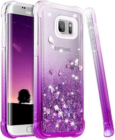 Capa Ruky Galaxy S7 Edge, capa com glitter para Galaxy S7 Edge, capa  feminina com glitter