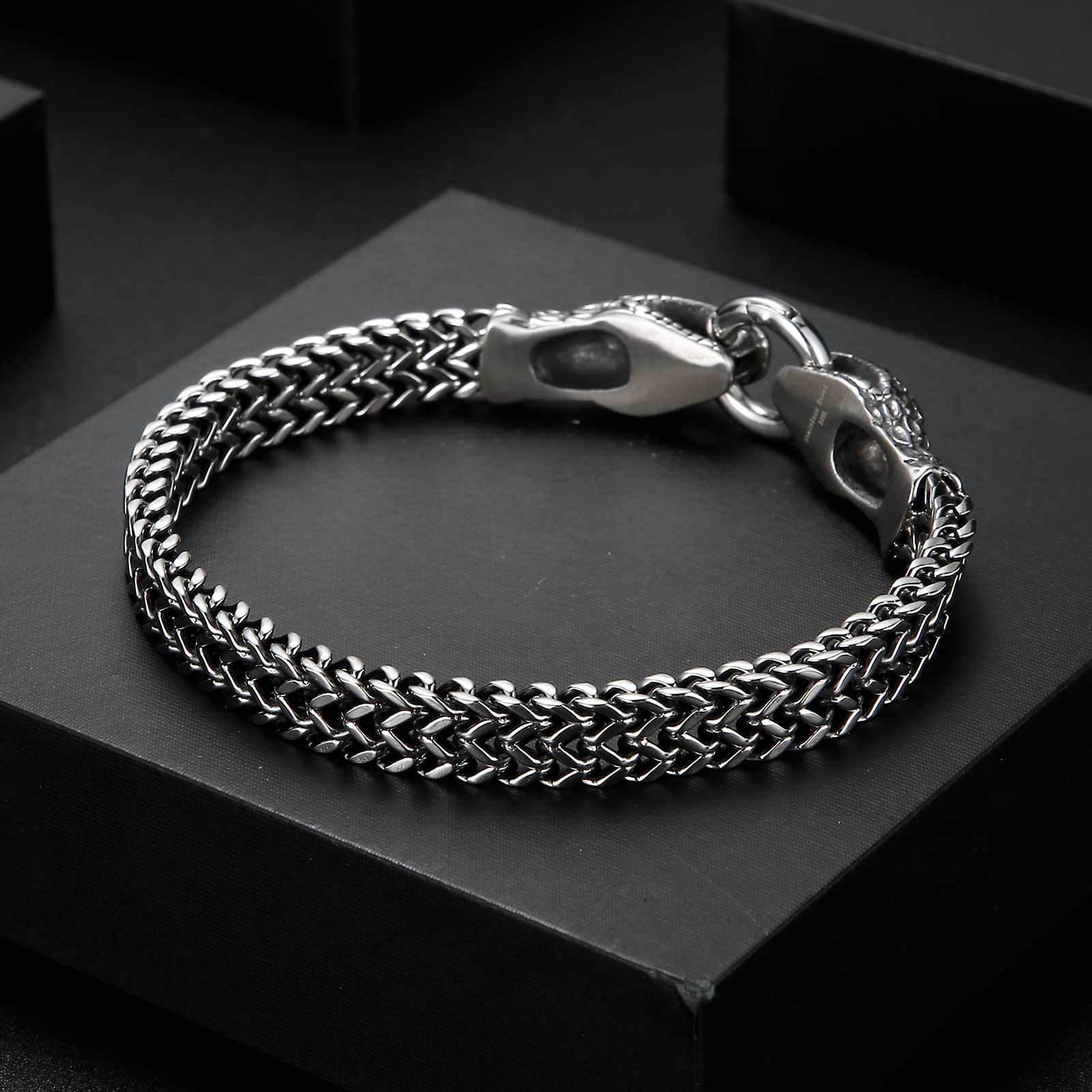 Pulsera Pulseras Hombre Regalo Brazalete Cadena De Serpiente Punk Caballeros Pulsera Pulsera Simple Regalo