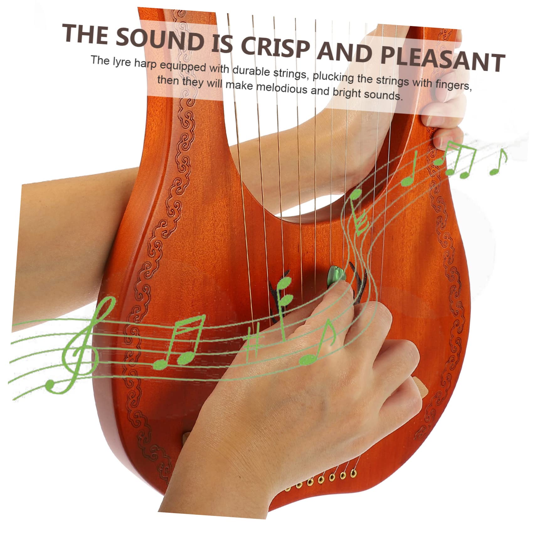 Amazon | Parliky 10弦ライアーハープ 木製ハープ楽器 手持ち式楽器