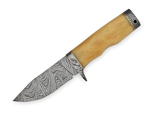 Miniatura 2 de SFG - 9" Fixed Blade Hunting Bowie Knife, Damascus Steel Blade, Non-Slip Buffalo Bone Handle, Hunting, Camping, Backpacking, Fishing, Christmas Gift
