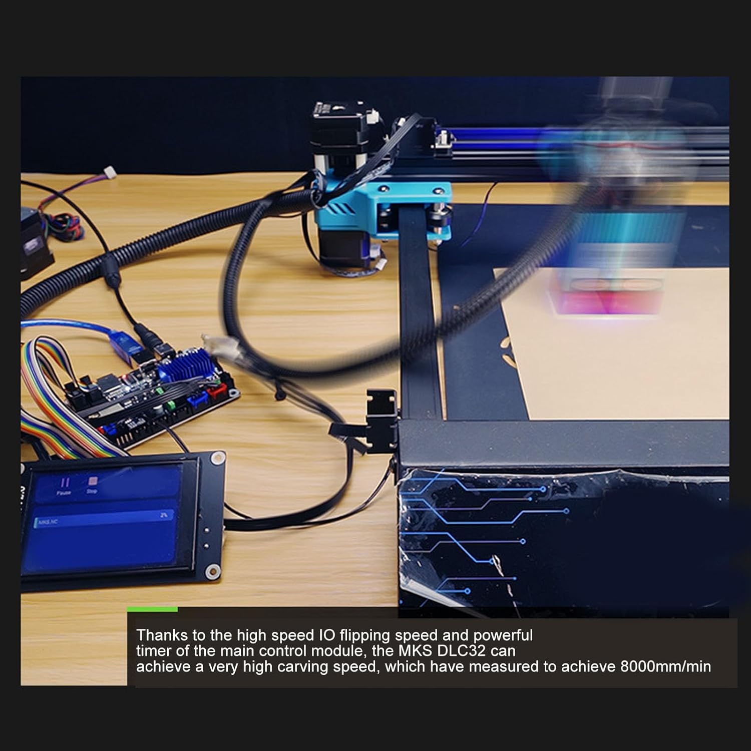 32bit Control Board for Desktop Engraving Machines, DLC32 V2.1 Offline Control (Motherboard and Protective Case)