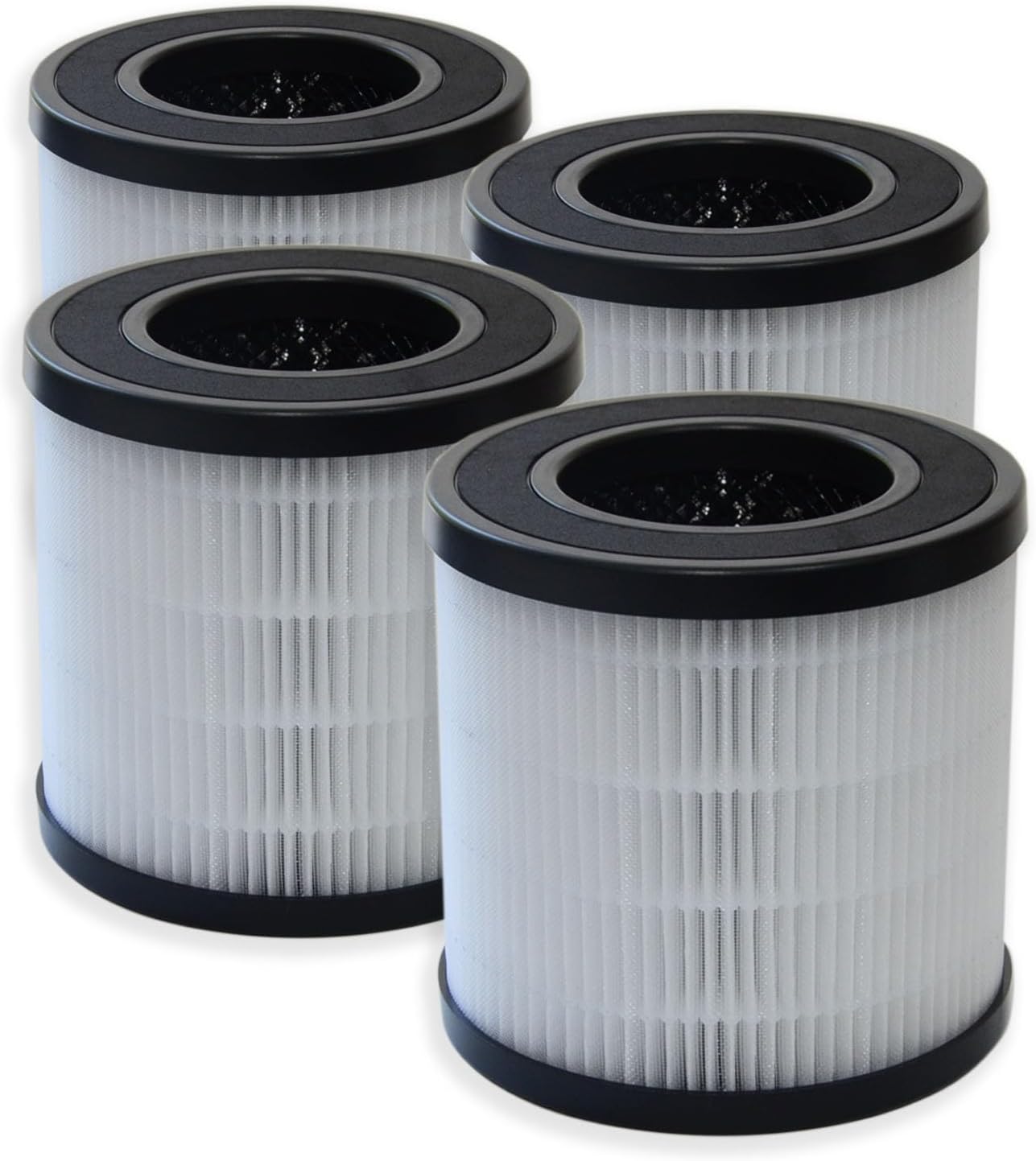 PUREBURG Replacement Filters Compatible with Purivortex AC201B & FULMINARE PU-P05 Air Purifiers,4-Pack H13 True HEPA 3-Stage Filtration Activated Carbon Air Clean