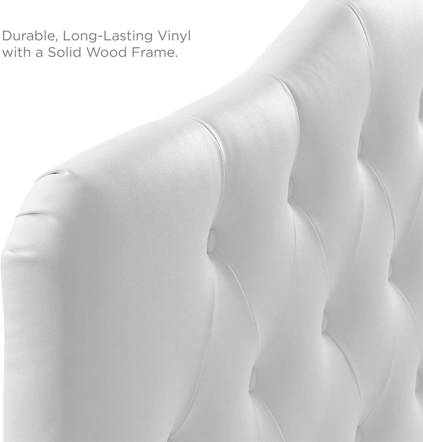 Annabel Button Tufted Faux Leather Full Headboard - Tranquil Haven