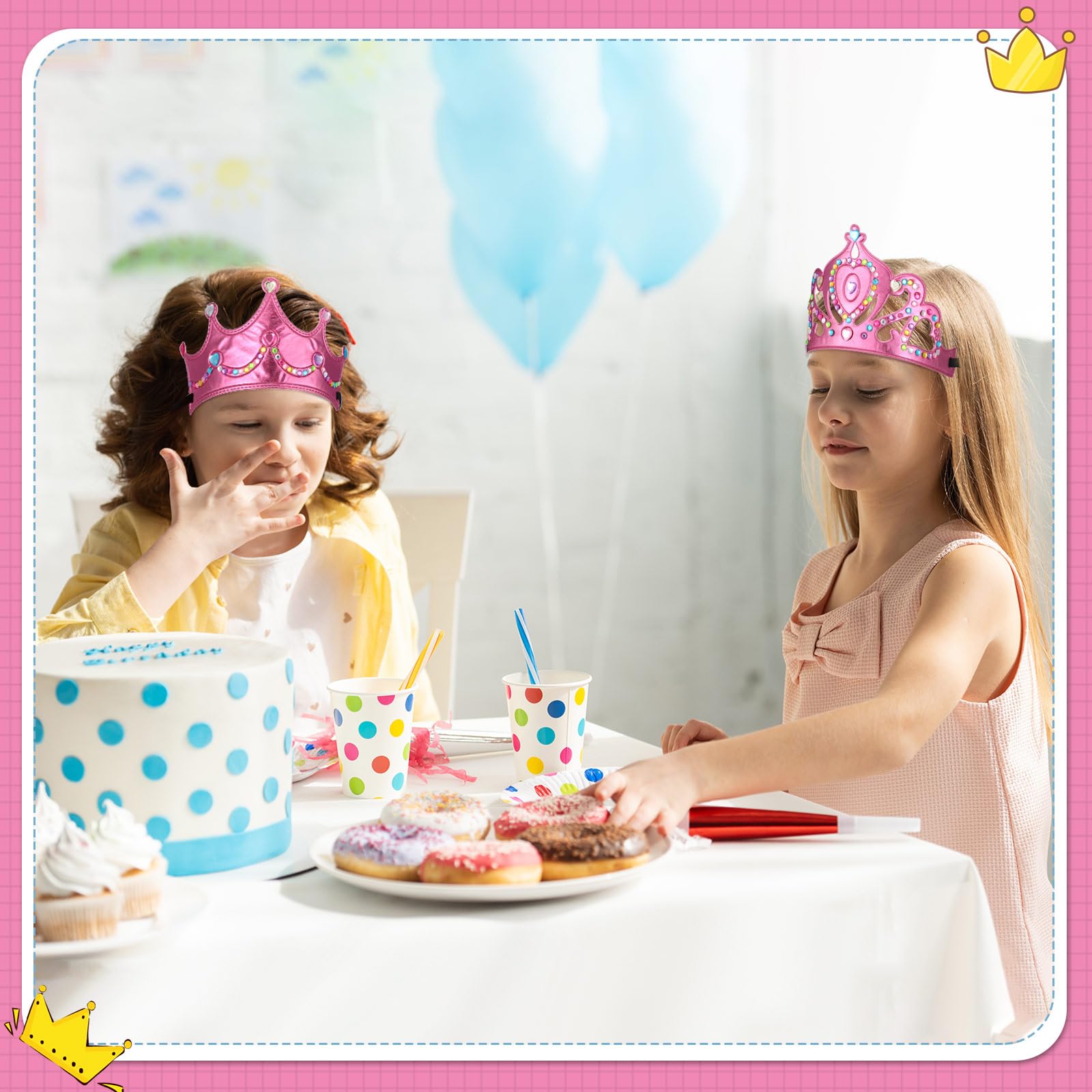 Snapklik.com : Yaomiao 44 Pcs Birthday Foam Crowns For Kids Princess ...