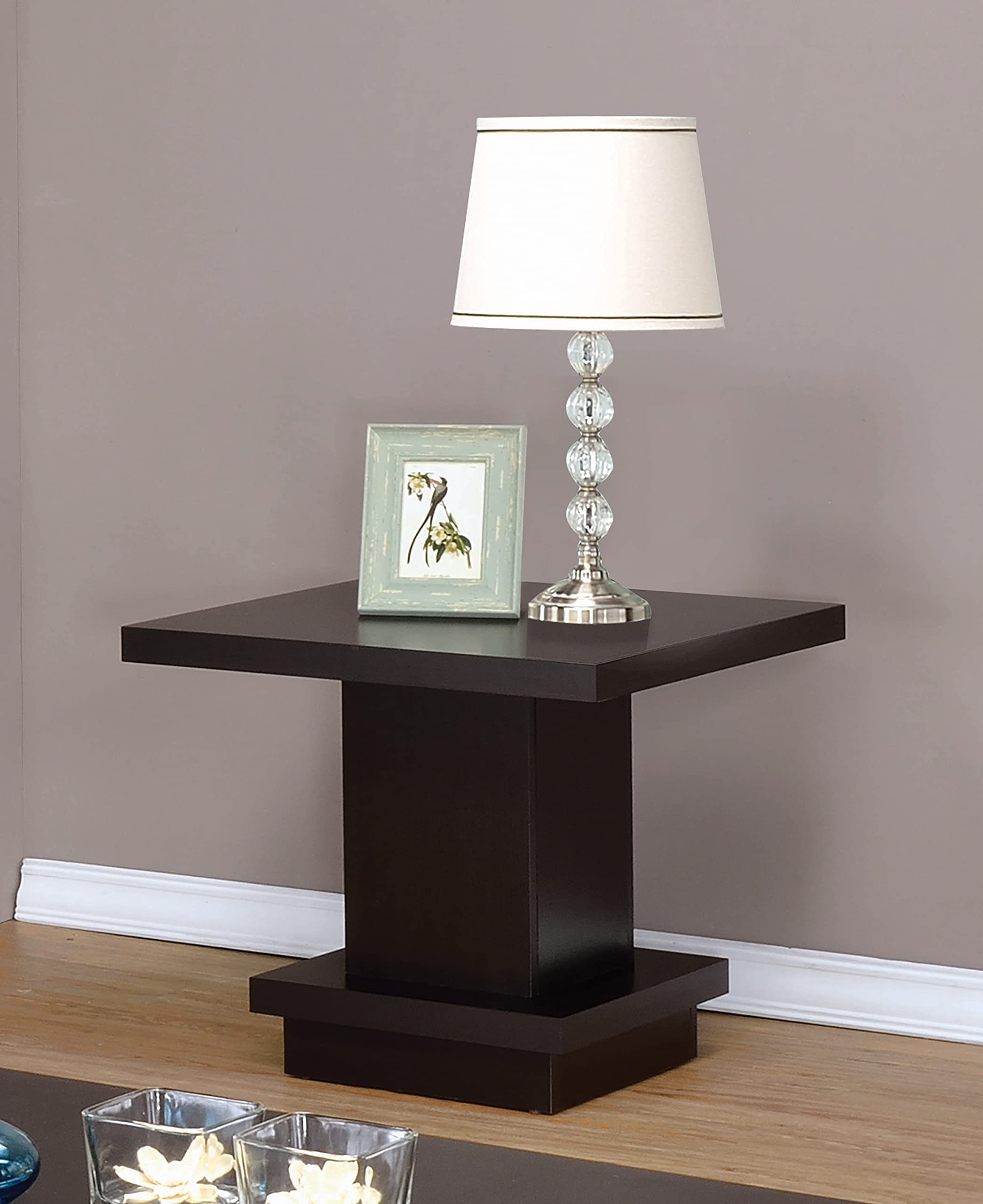 Coaster Furniture Pedestal End Table Cappuccino 705167