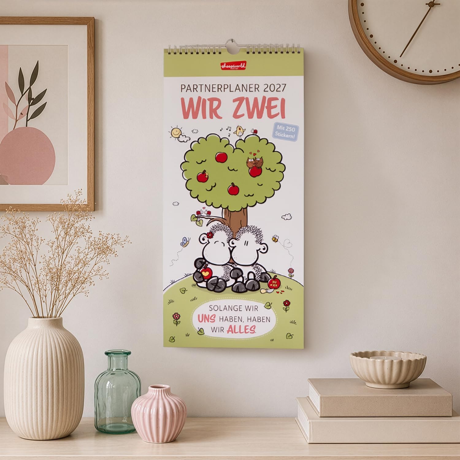Sheepworld Planer für Zwei 2027: Wir zwei. Solange wir uns haben, haben wir alles. - Mise en situation et utilisation