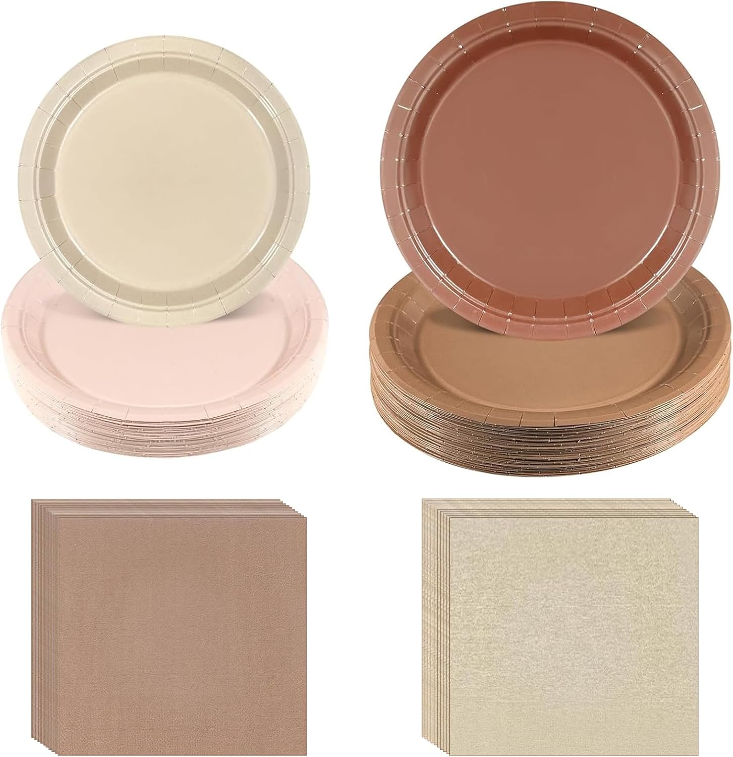 180Pcs Pink Gingham Party Supplies Paper Plates and Napkins Serve 60 Disposable Tableware Set for Birthday Party Decorations Game Day Family Holiday Sports Events