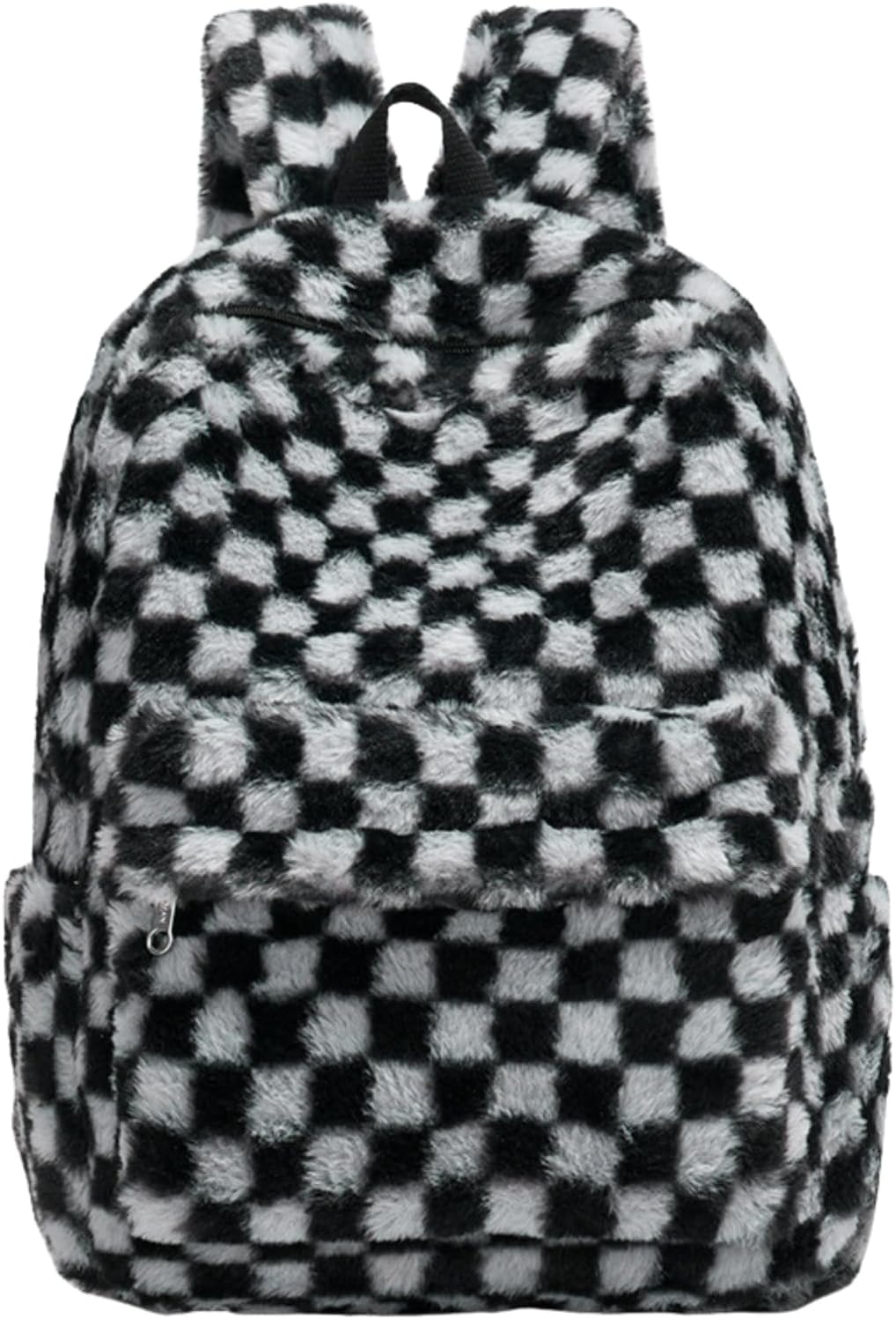 Cute Backpack Fuzzy Cheetah Shoulder Bag, Y2k Purse Fleece Chic Bookbag Trendy Aesthetic Coquette Daypack 90s Purse (Brown Leopard)