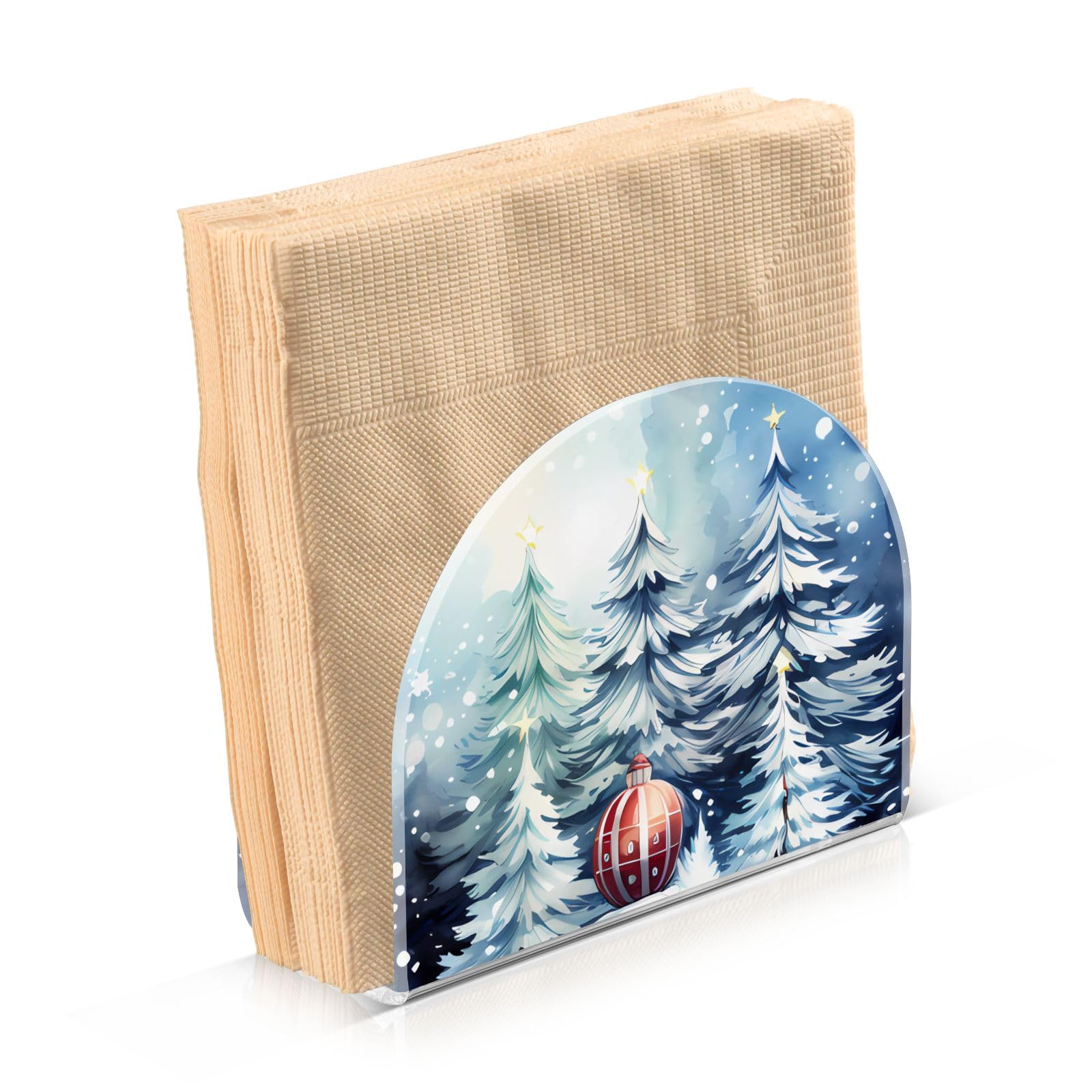 Portatovaglioli a Forma di Albero di Natale in Acciaio Inossidabile, Durevole Ed Elegante, Contiene Asciugamani di Carta, Ideale per L'uso Domestico o Al Ristorante (GREEN