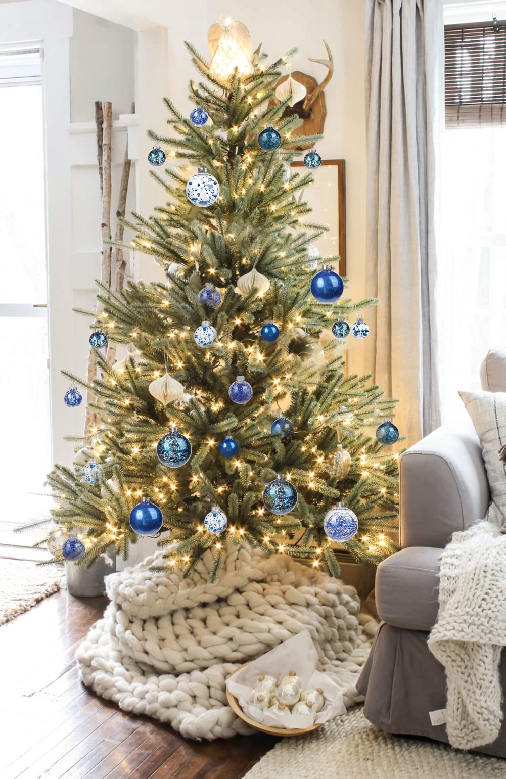 Boules De Noël Décoratives 30 X 50 Mm - Boules De Noël - Décorations De