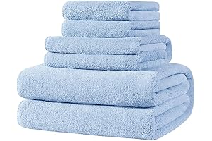 4 Piece Microfiber Quick Dry Towels Set: 1 Bath Towel, 1 Hand...